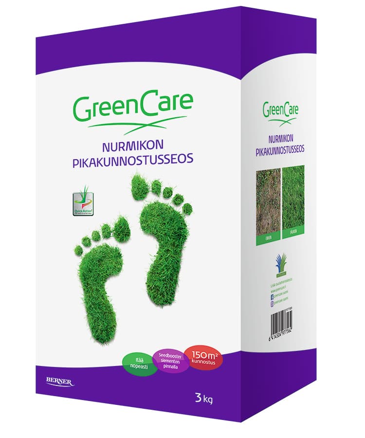 <p data-block-key="c2tq5">GreenCaren Nurmikon pikakunnostusseos 3 kg</p>