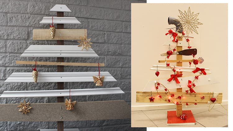 Rakenna joulukuusi itse - Hyödynnä vanhat listan pätkät, paneelin palat ja laudat
