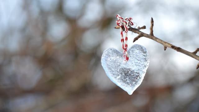 Jouluisia koristeita jäästä